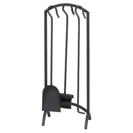 Panacea 15959 Arch Top Black Fireplace Tool Set- 3 Panel Screen 637183